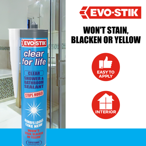 EVO-STIK Clear for Life Shower & Bathroom Sealant