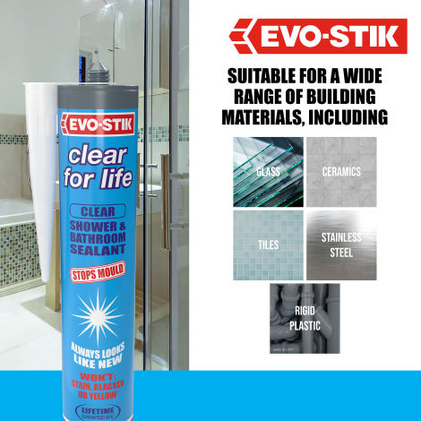 EVO-STIK Clear for Life Shower & Bathroom Sealant