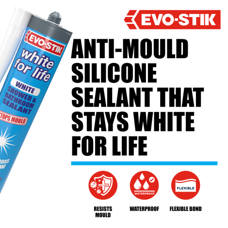 EVO-STIK White for Life Shower & Bathroom Sealant