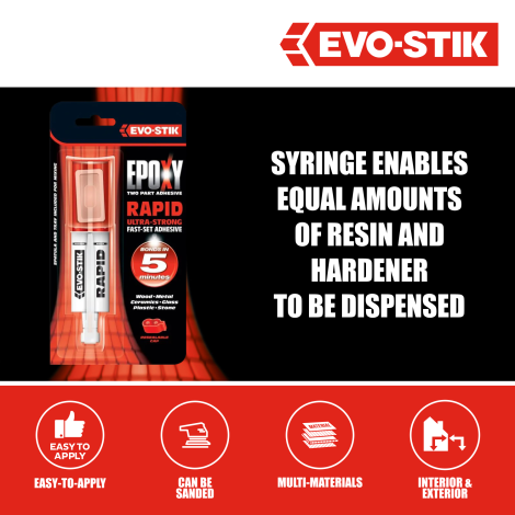 EVO-STIK Epoxy Rapid Syringe USPs
