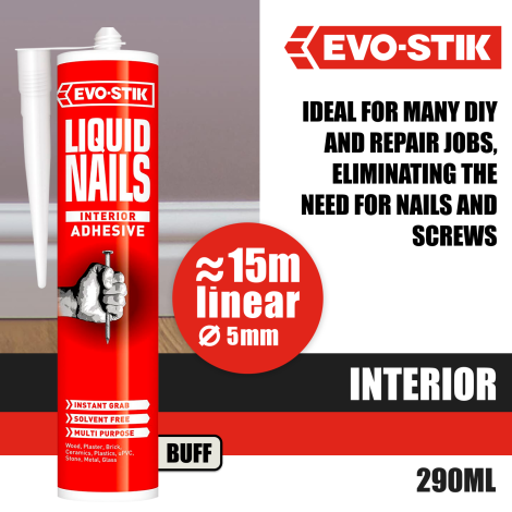 EVO-STIK Liquid Nails Interior | Liquid Nails Adhesive Benefits 1