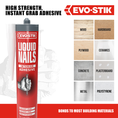 EVO-STIK Liquid Nails Interior | Liquid Nails Adhesive Materials