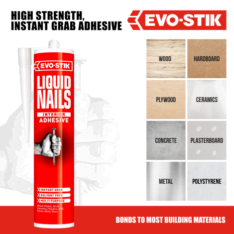 EVO-STIK Liquid Nails Interior | Liquid Nails Adhesive Materials