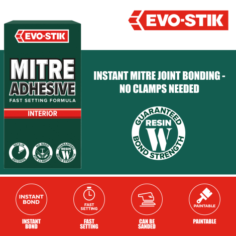 Discover EVO-STIK Mitre Adhesive Kit | Mitre Bond Kit