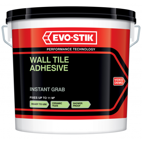 Evo Stik Wall Tile Adhesive Instant Grab, Shower Wall Tile Adhesive