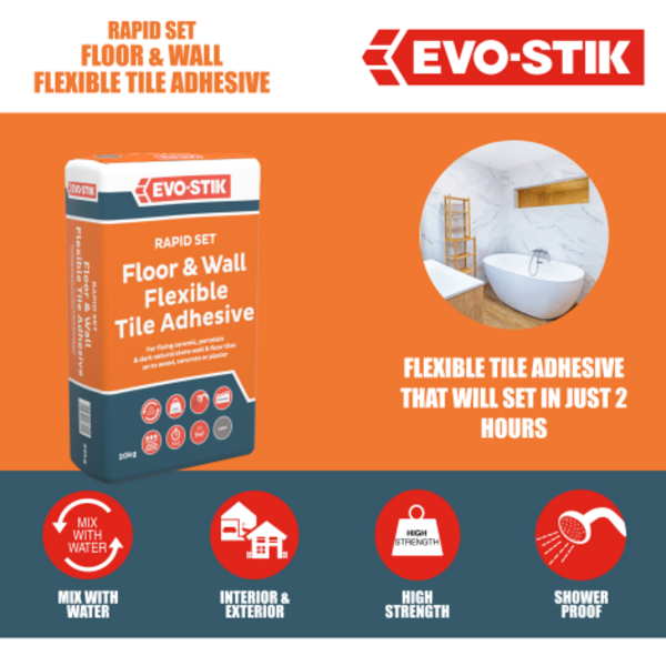 evostik uk Rapid Set Floor Wall Flexible Tile Adhesive product image