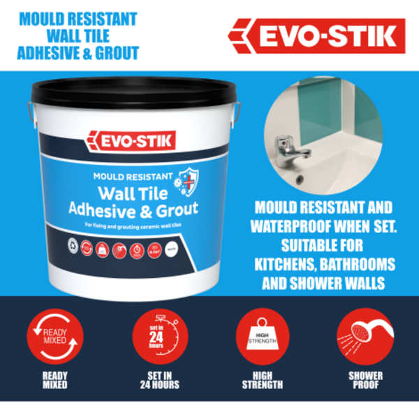 evostik uk mould resistant wall adhesive grout product image
