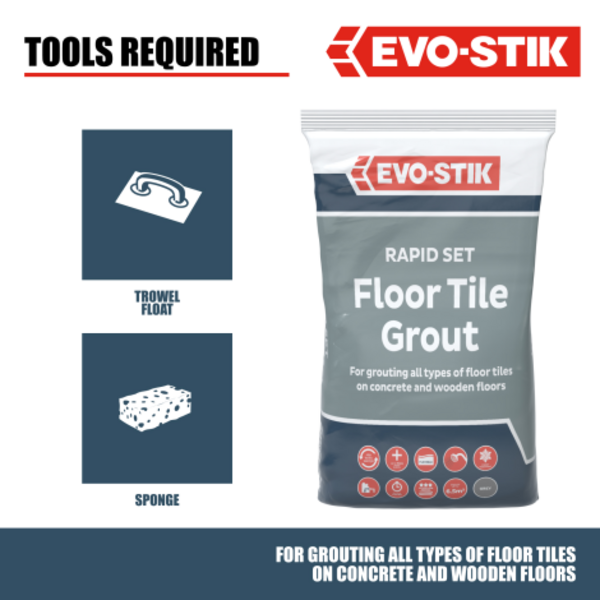 evostik uk rapid floor tile grout product image