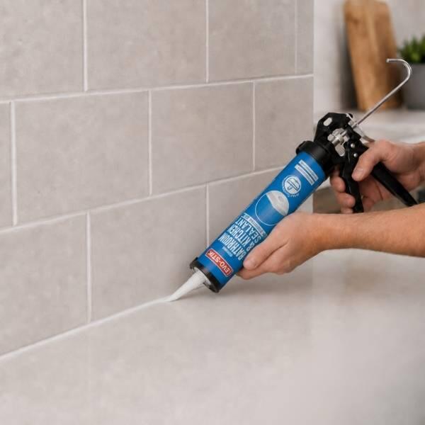 UK How to apply silicone sealant step 4