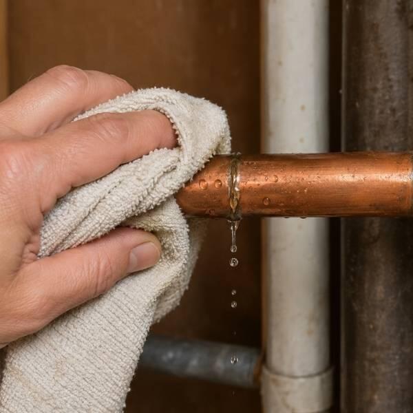 UK How to fix leaking metal pipes step 2