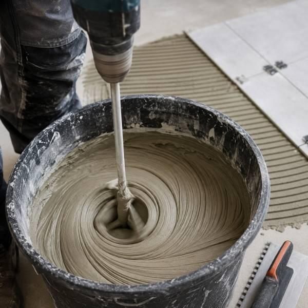 UK How to tile a floor using powder step 3